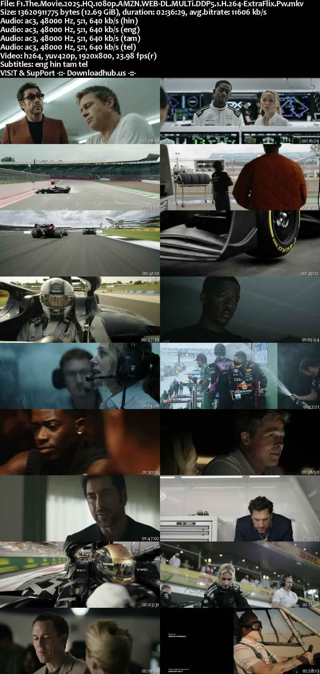 F1 The Movie 2025 Hindi ORG Dual Audio Movie DD5.1 4k 1080p 720p 480p Web-DL ESubs x264 HEVC