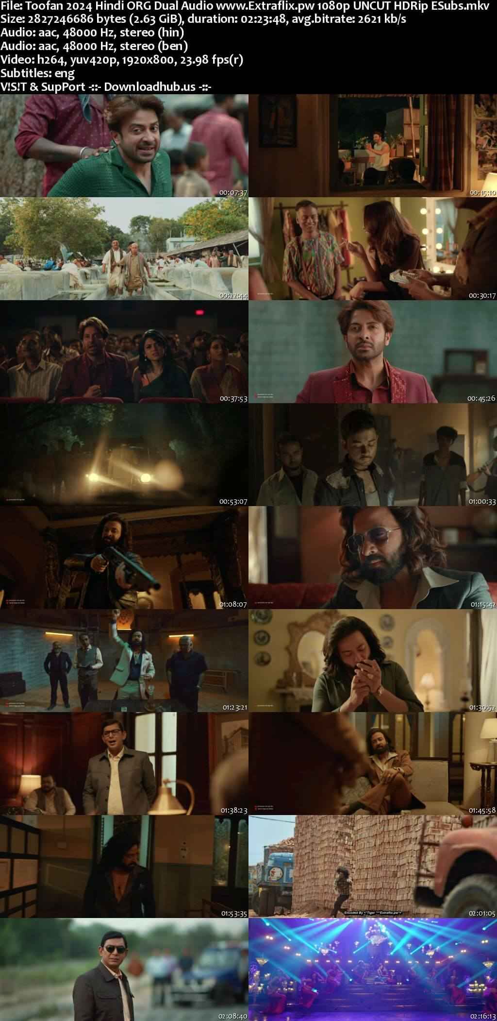 Toofan 2024 Hindi ORG Dual Audio Movie DD2.0 1080p 720p 480p UNCUT HDRip ESubs x264 HEVC