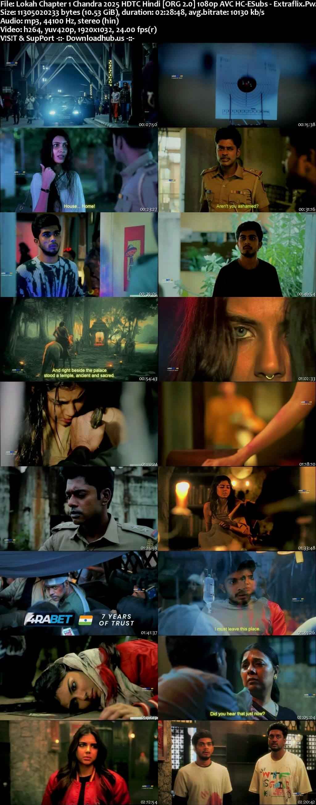 Lokah Chapter 1 Chandra 2025 Hindi Movie [ORG-DD2.0] 1080p 720p 480p HDTC HC-ESubs x264 HEVC