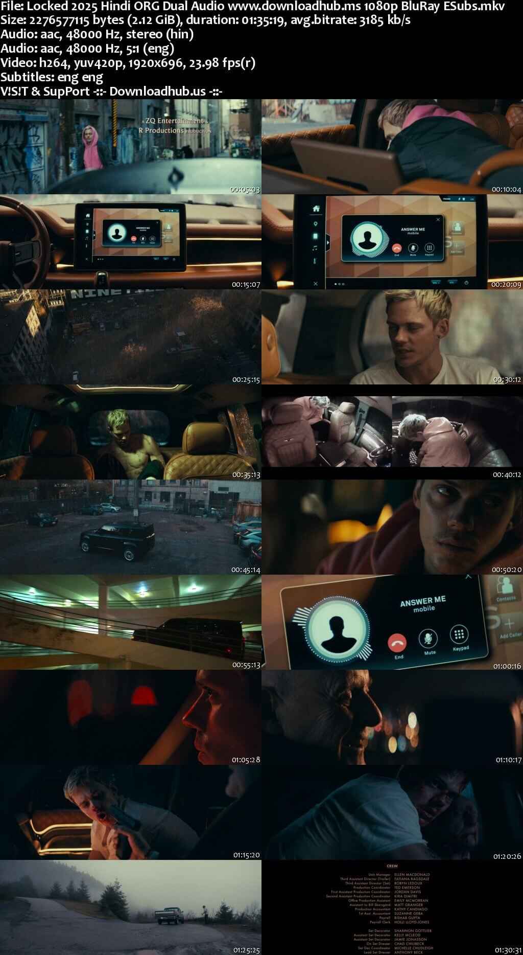 Locked 2025 Hindi ORG Dual Audio Movie DD2.0 4k 1080p 720p 480p BluRay ESubs x264 HEVC