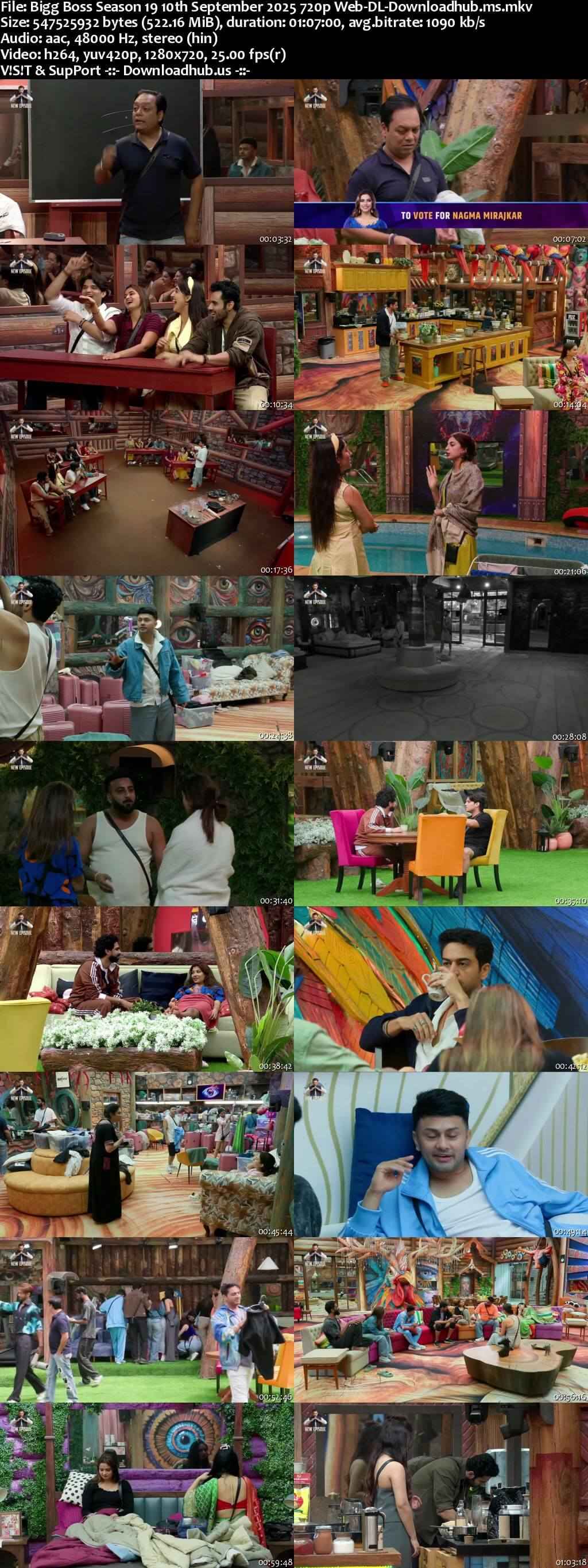 Bigg Boss Season 19 10 September 2025 Episode 18 Web-DL 720p 480p