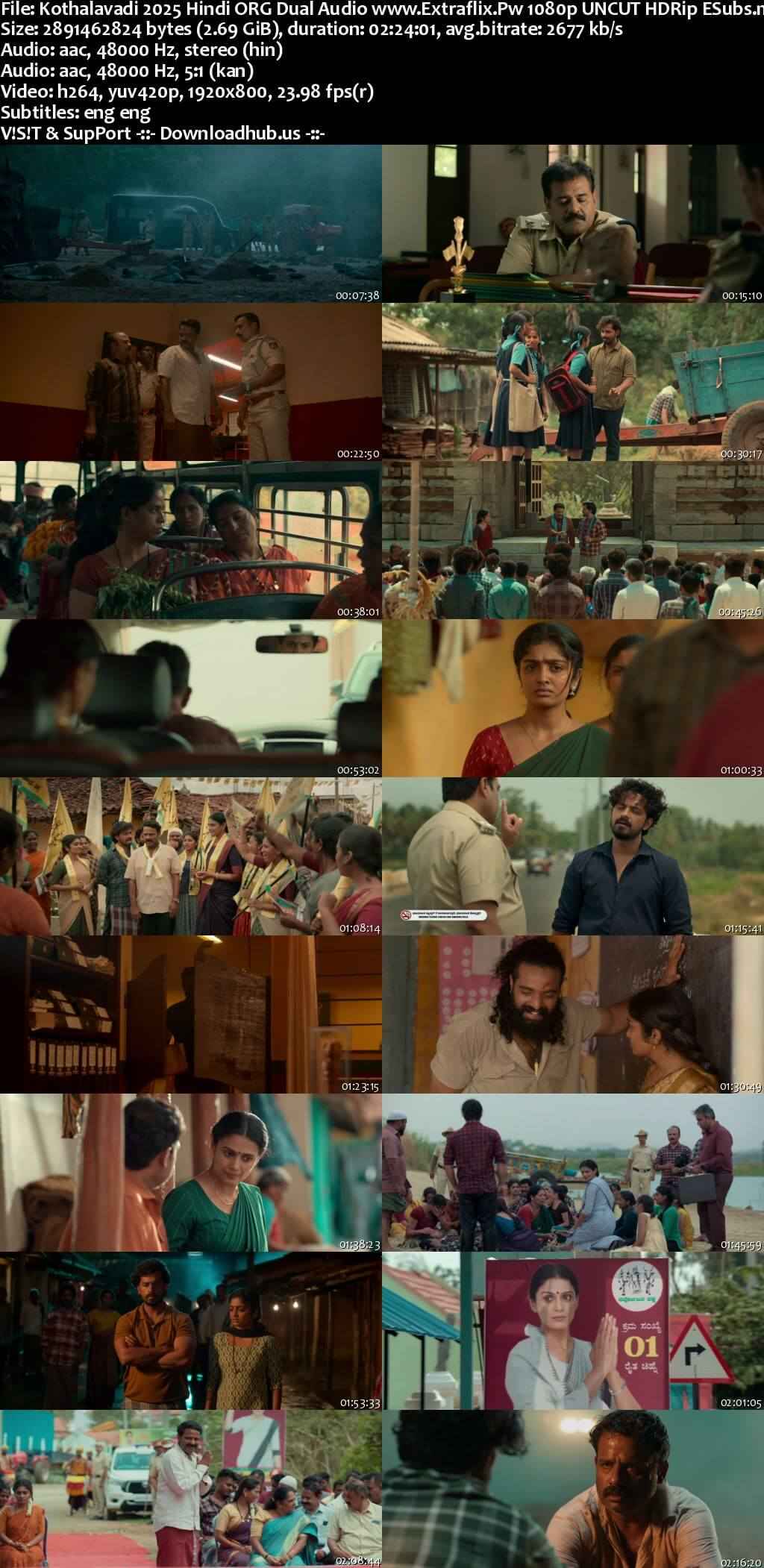 Kothalavadi 2025 Hindi ORG Dual Audio Movie DD2.0 1080p 720p 480p UNCUT HDRip ESubs HEVC