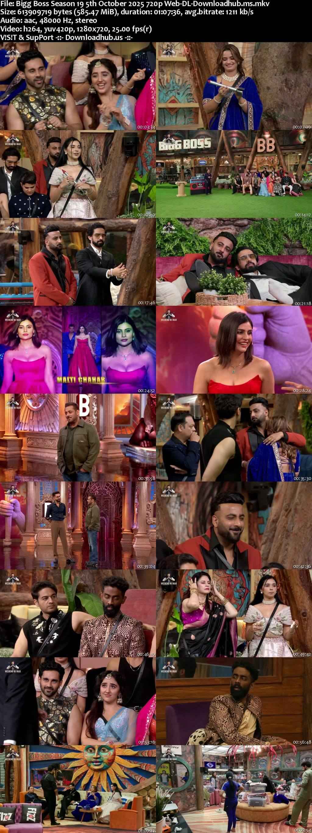 Bigg Boss Season 19 5 October 2025 Episode 43 Web-DL 720p 480p