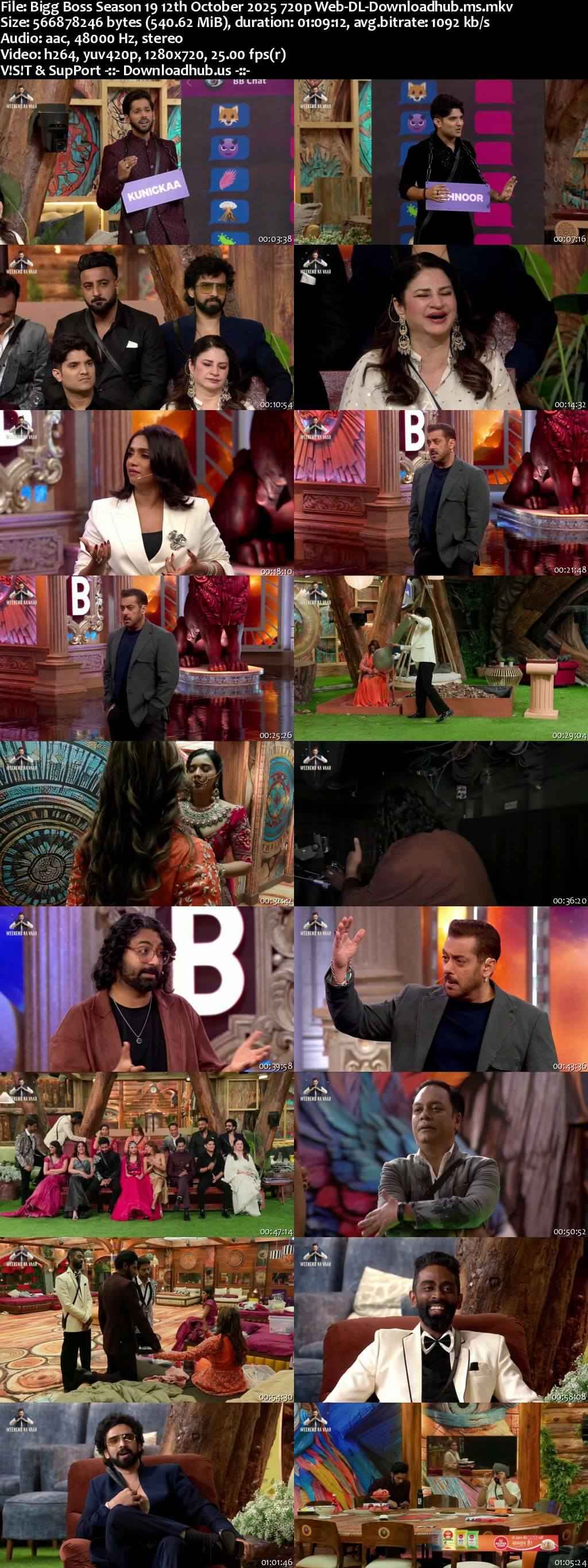 Bigg Boss Season 19 12 October 2025 Episode 50 Web-DL 720p 480p