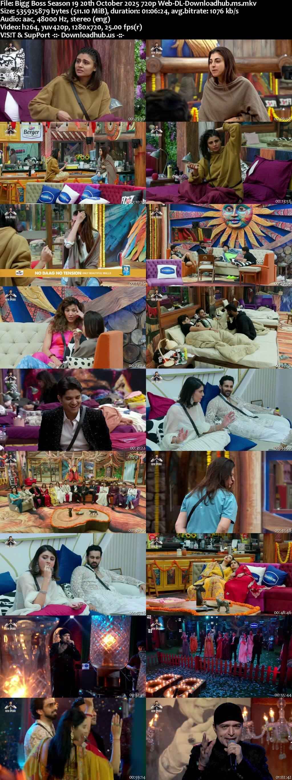 Bigg Boss Season 19 20 October 2025 Episode 58 Web-DL 720p 480p