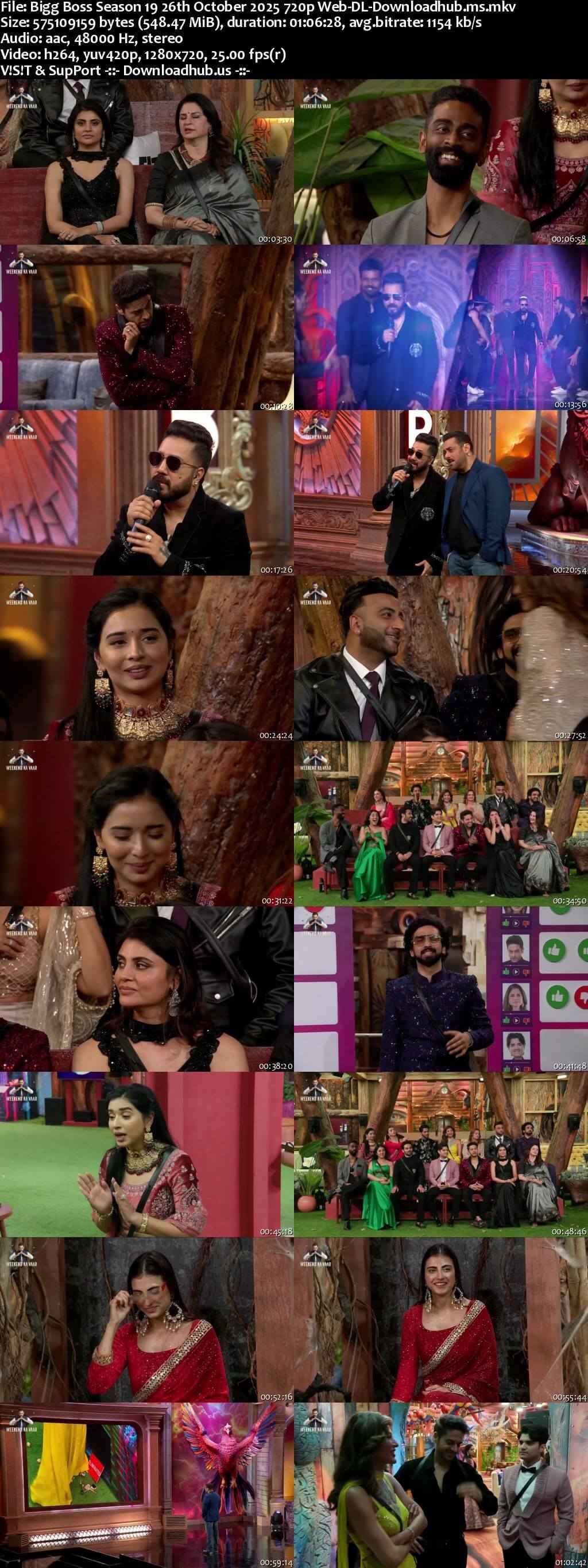 Bigg Boss Season 19 26 October 2025 Episode 64 Web-DL 720p 480p