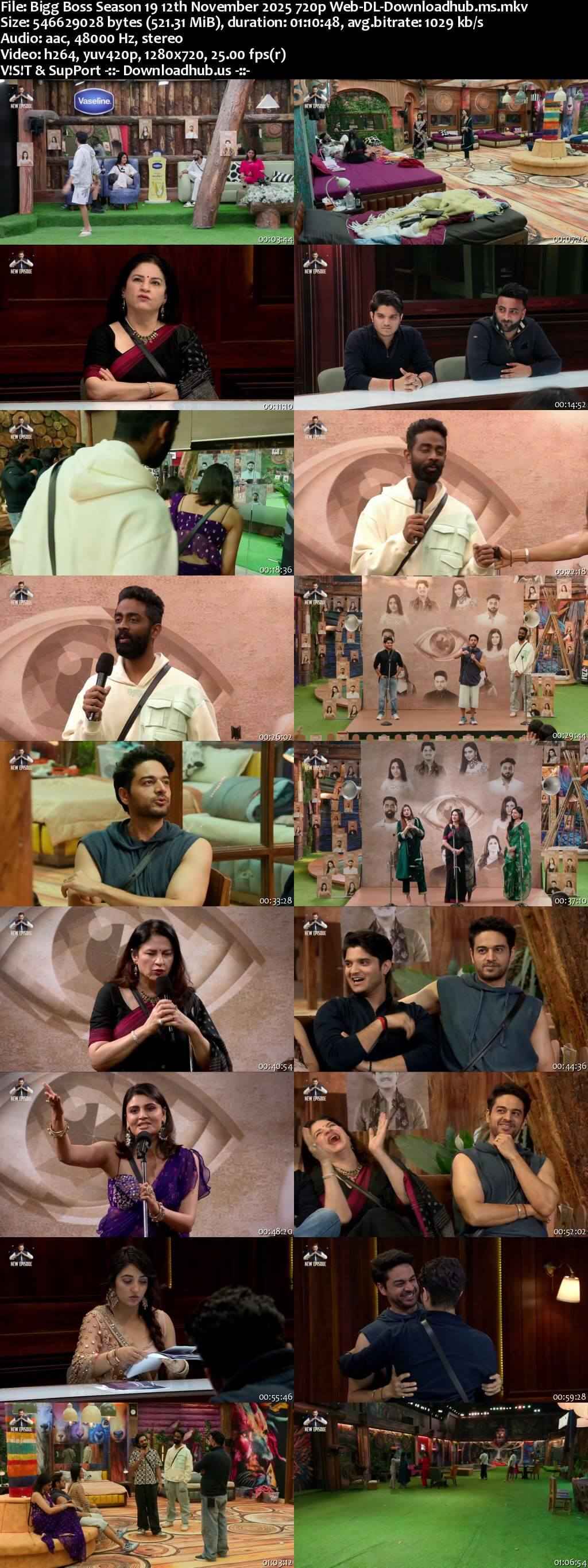 Bigg Boss Season 19 12 November 2025 Episode 81 Web-DL 720p 480p