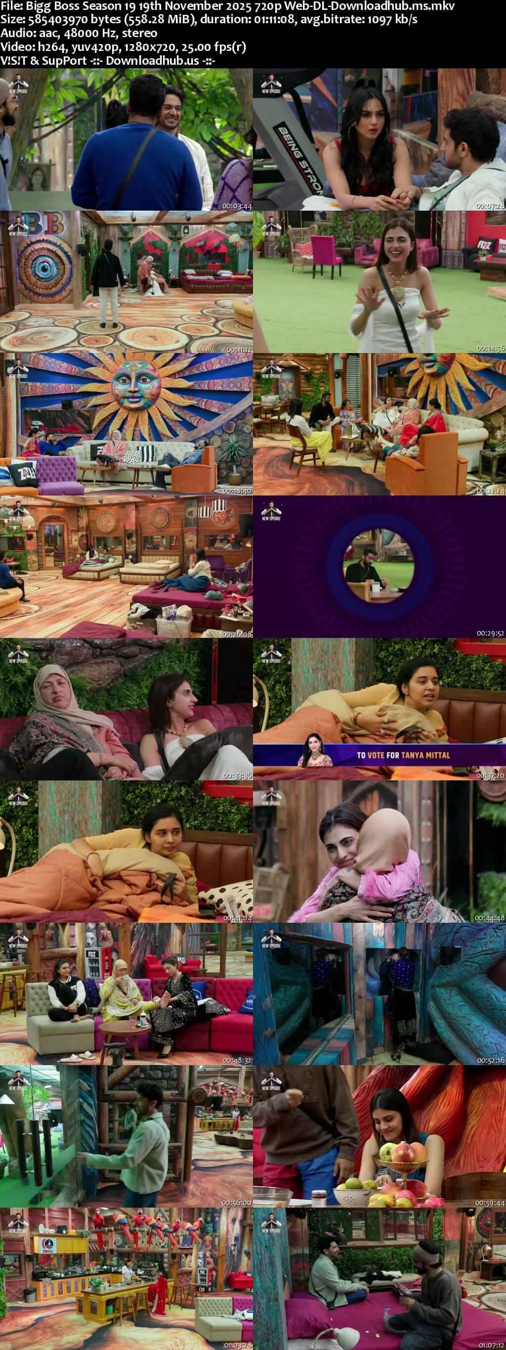 Bigg Boss Season 19 19 November 2025 Episode 88 Web-DL 720p 480p