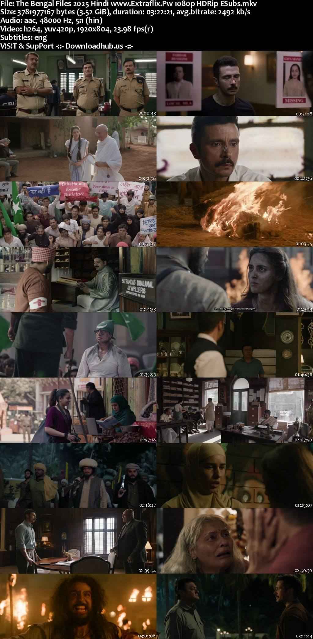 The Bengal Files 2025 Hindi Movie DD5.1 4k 1080p 720p 480p HDRip ESubs x264 HEVC