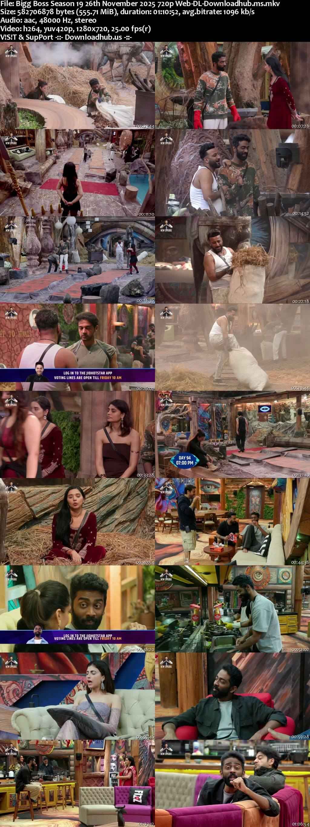 Bigg Boss Season 19 26 November 2025 Episode 95 Web-DL 720p 480p