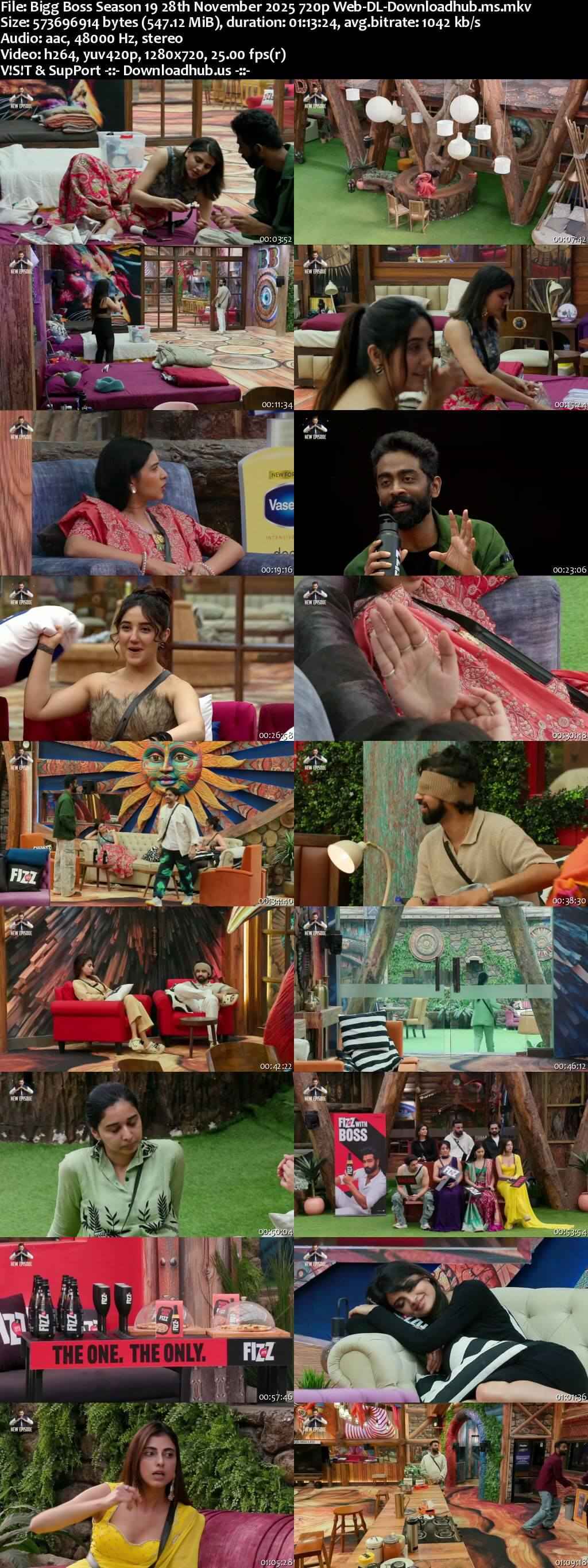 Bigg Boss Season 19 28 November 2025 Episode 97 Web-DL 720p 480p