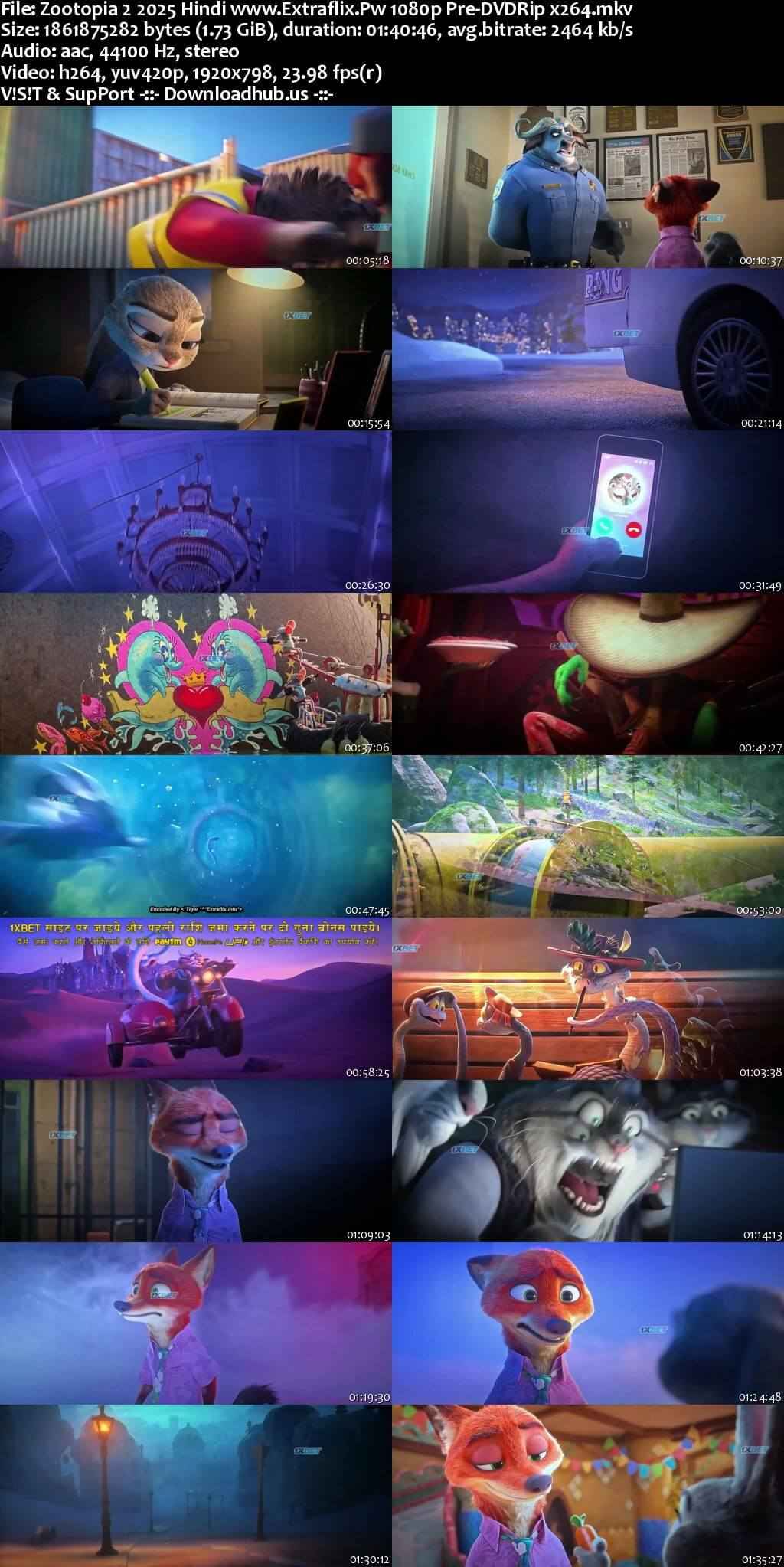 Zootopia 2 2025 Hindi Movie 1080p 720p 480p Pre-DVDRip x264