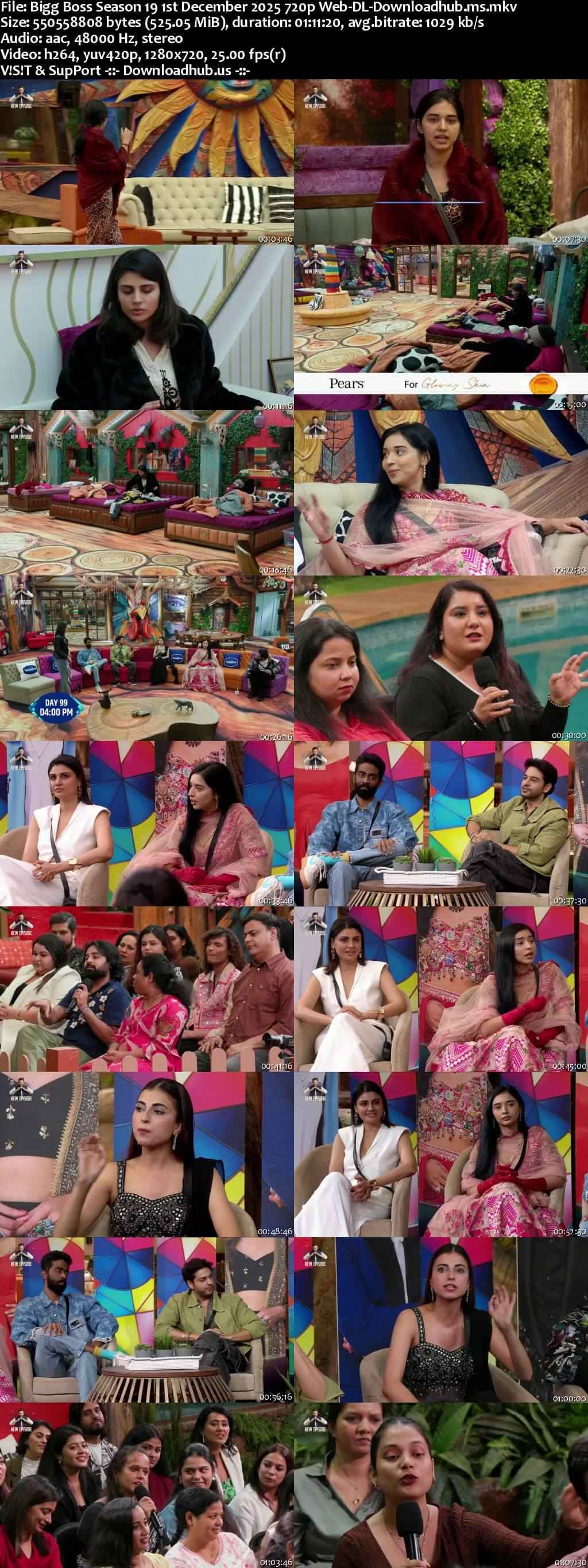 Bigg Boss Season 19 1 December 2025 Episode 100 Web-DL 720p 480p Bigg Boss Season 19 1 December 2025 Episode 100 Web-DL 720p 480p