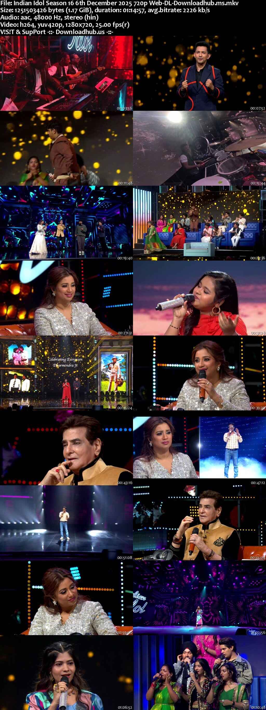 Indian Idol Season 16 6 December 2025 Episode 15 Web-DL 720p 480p Indian Idol Season 16 6 December 2025 Episode 15 Web-DL 720p 480p