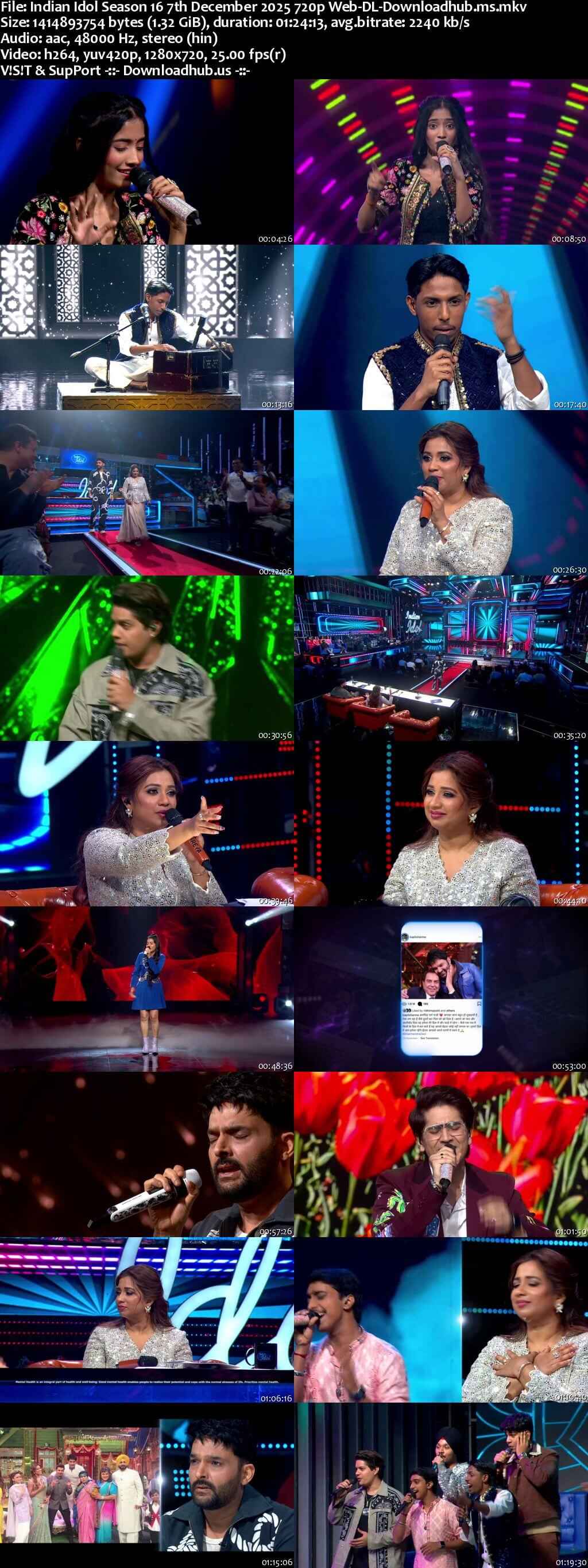 Indian Idol Season 16 7 December 2025 Episode 16 Web-DL 720p 480p Indian Idol Season 16 7 December 2025 Episode 16 Web-DL 720p 480p