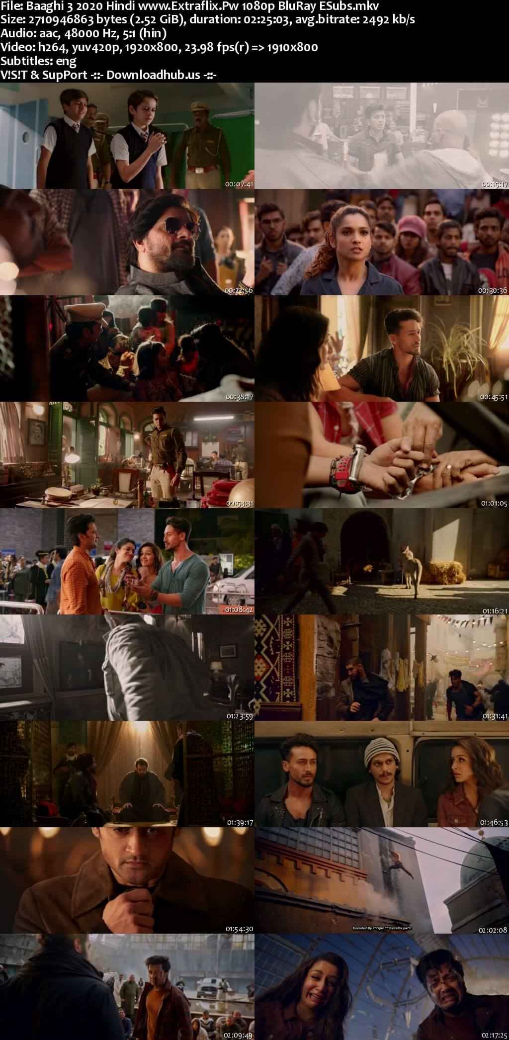 Baaghi 3 2020 Hindi Movie DD5.1 4k 1080p 720p 480p BluRay ESubs x264 HEVC