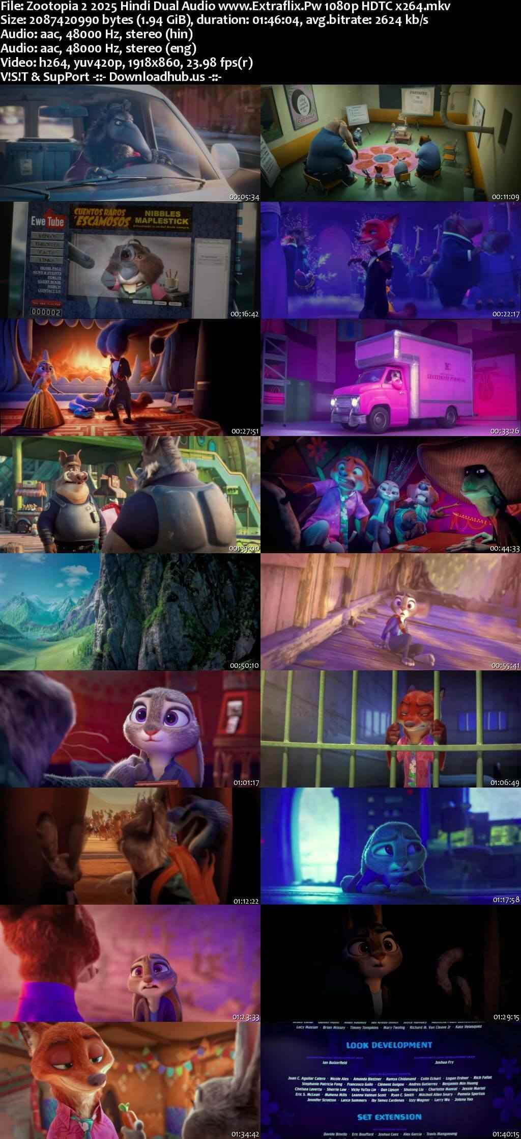 Zootopia 2 2025 Hindi Dual Audio Movie 1080p 720p 480p HDTC x264 HEVC