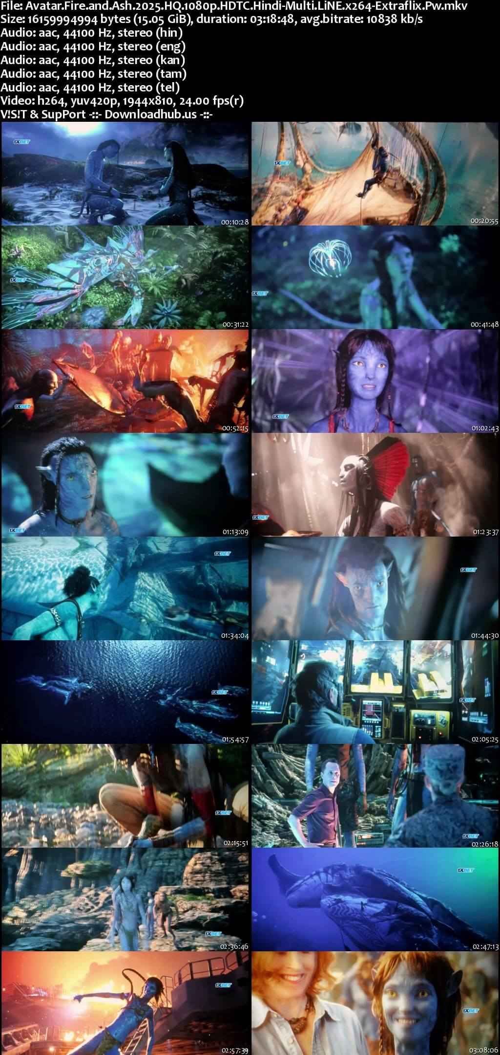 Avatar: Fire and Ash 2025 Hindi Multi Audio Movie 1080p 720p 480p HDTC x264 HEVC