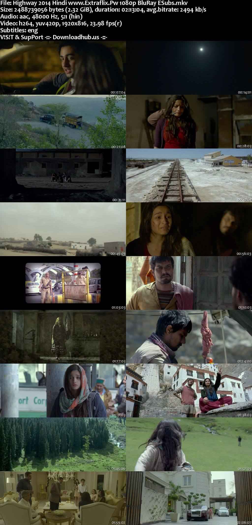 Highway 2014 Hindi Movie DD5.1 4k 1080p 720p 480p BluRay ESubs x264 HEVC Highway 2014 Hindi Movie DD5.1 4k 1080p 720p 480p BluRay ESubs x264 HEVC