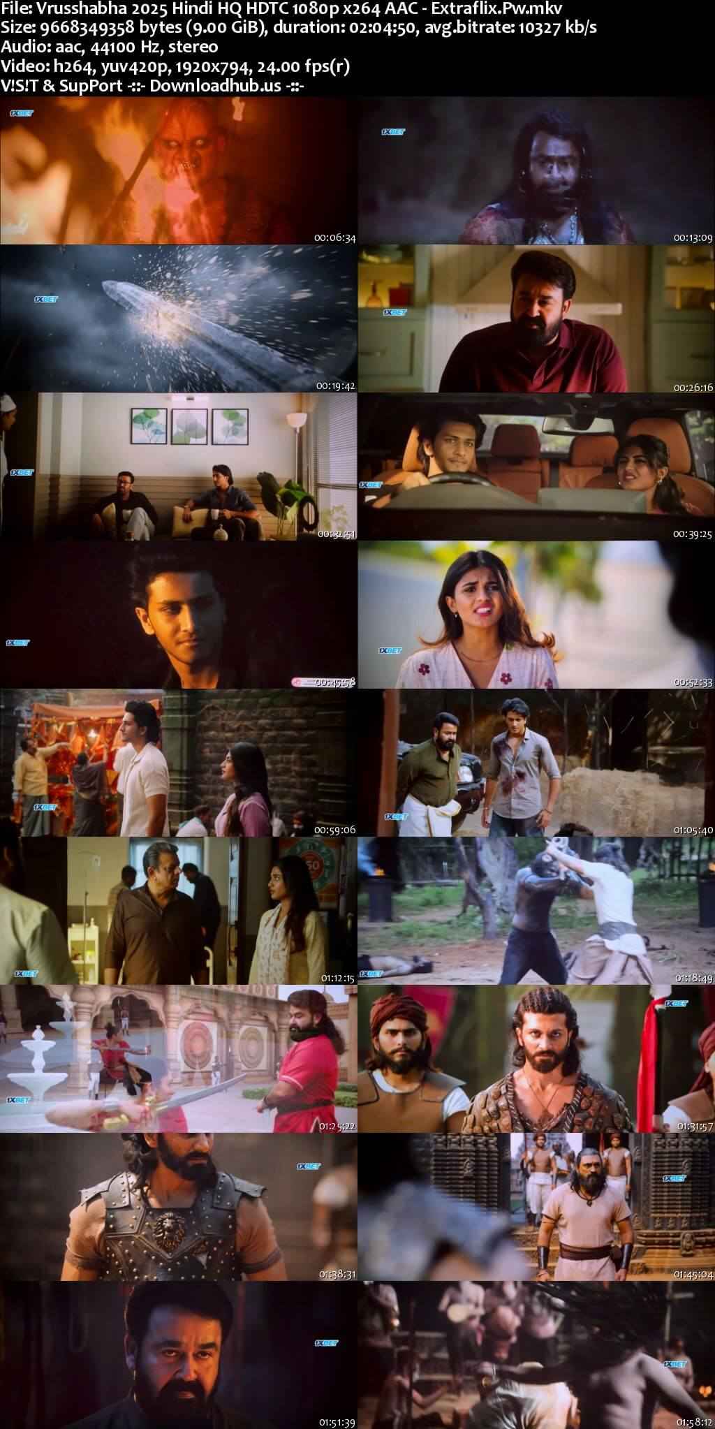 Vrusshabha 2025 Hindi Movie 1080p 720p 480p HDTC x264 HEVC