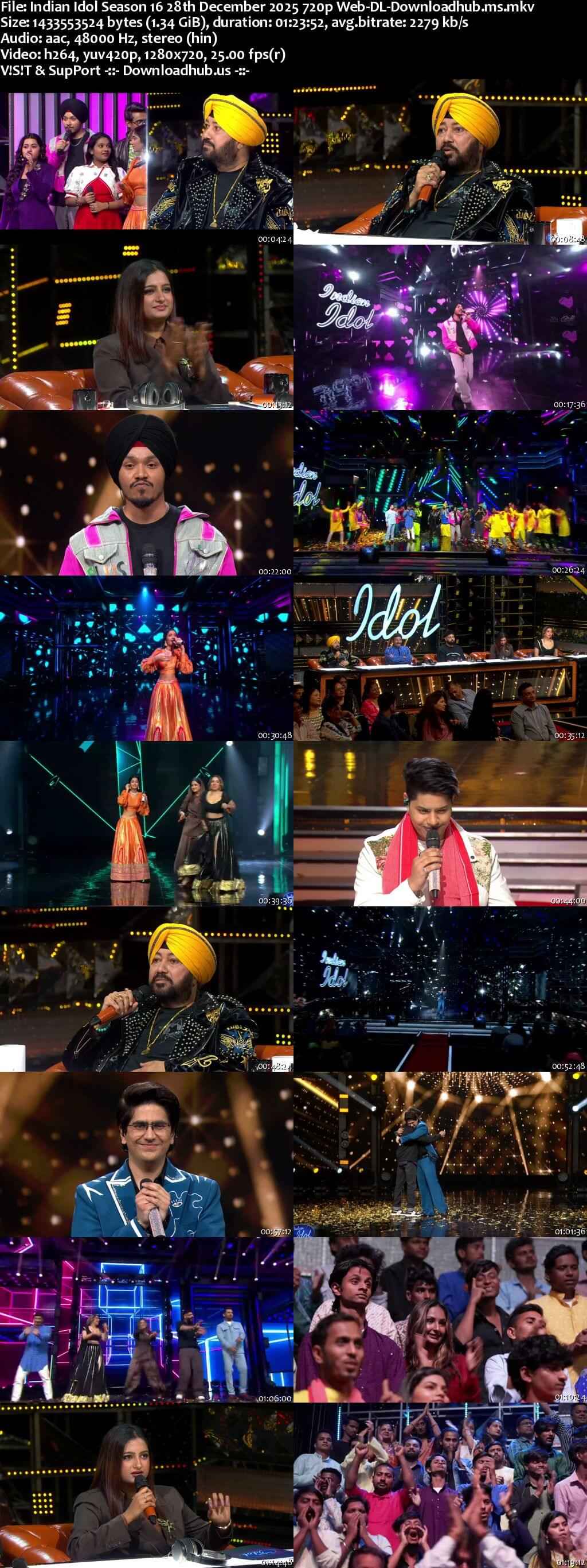 Indian Idol Season 16 28 December 2025 Episode 22 Web-DL 720p 480p