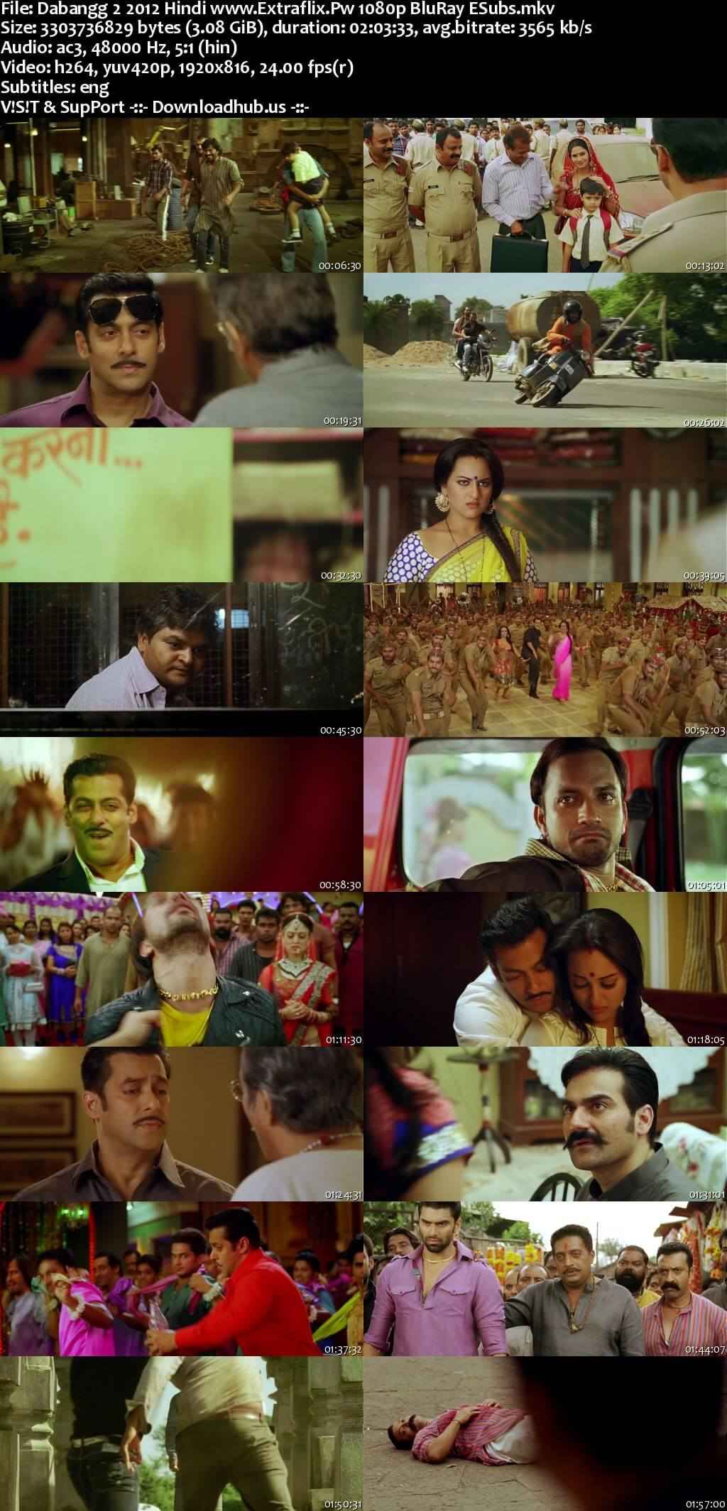 Dabangg 2 2012 Hindi Movie DD5.1 1080p 720p 480p BluRay ESubs x264 HEVC Dabangg 2 2012 Hindi Movie DD5.1 1080p 720p 480p BluRay ESubs x264 HEVC