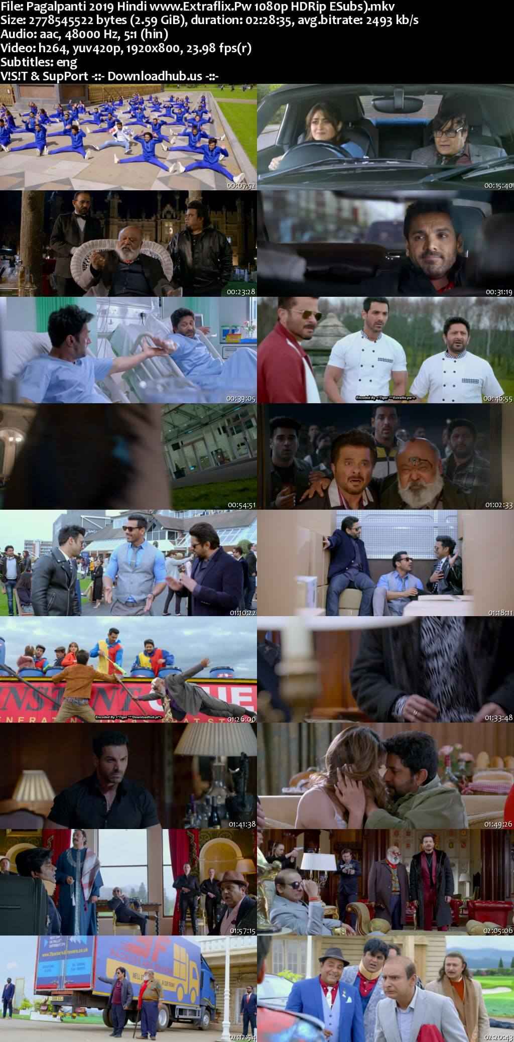 Pagalpanti 2019 Hindi Movie DD5.1 1080p 720p 480p HDRip ESubs x264 HEVC