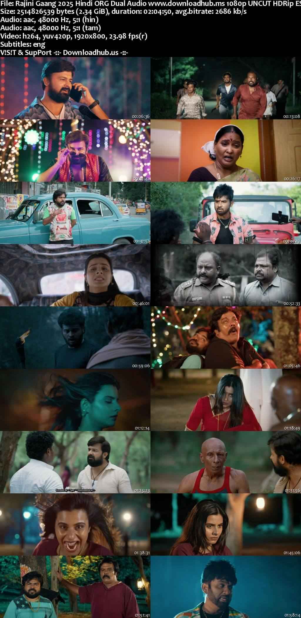 Rajini Gaang 2025 Hindi ORG Dual Audio Movie DD5.1 1080p 720p 480p UNCUT HDRip ESubs x264 HEVC