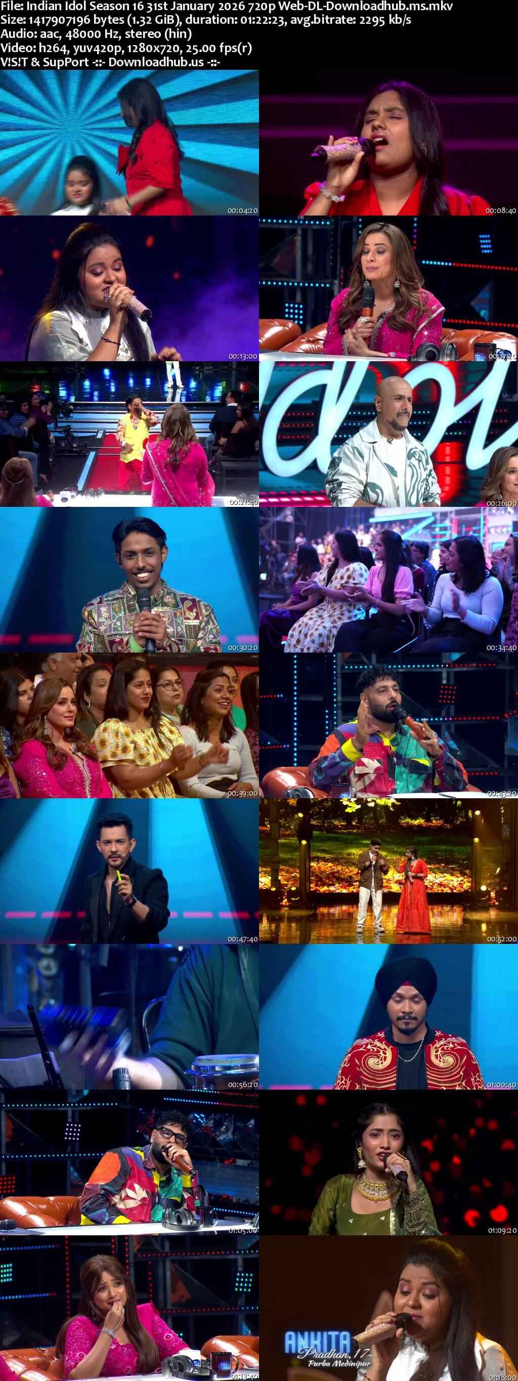 Indian Idol Season 16 31 January 2026 Episode 32 Web-DL 720p 480p Indian Idol Season 16 31 January 2026 Episode 32 Web-DL 720p 480p