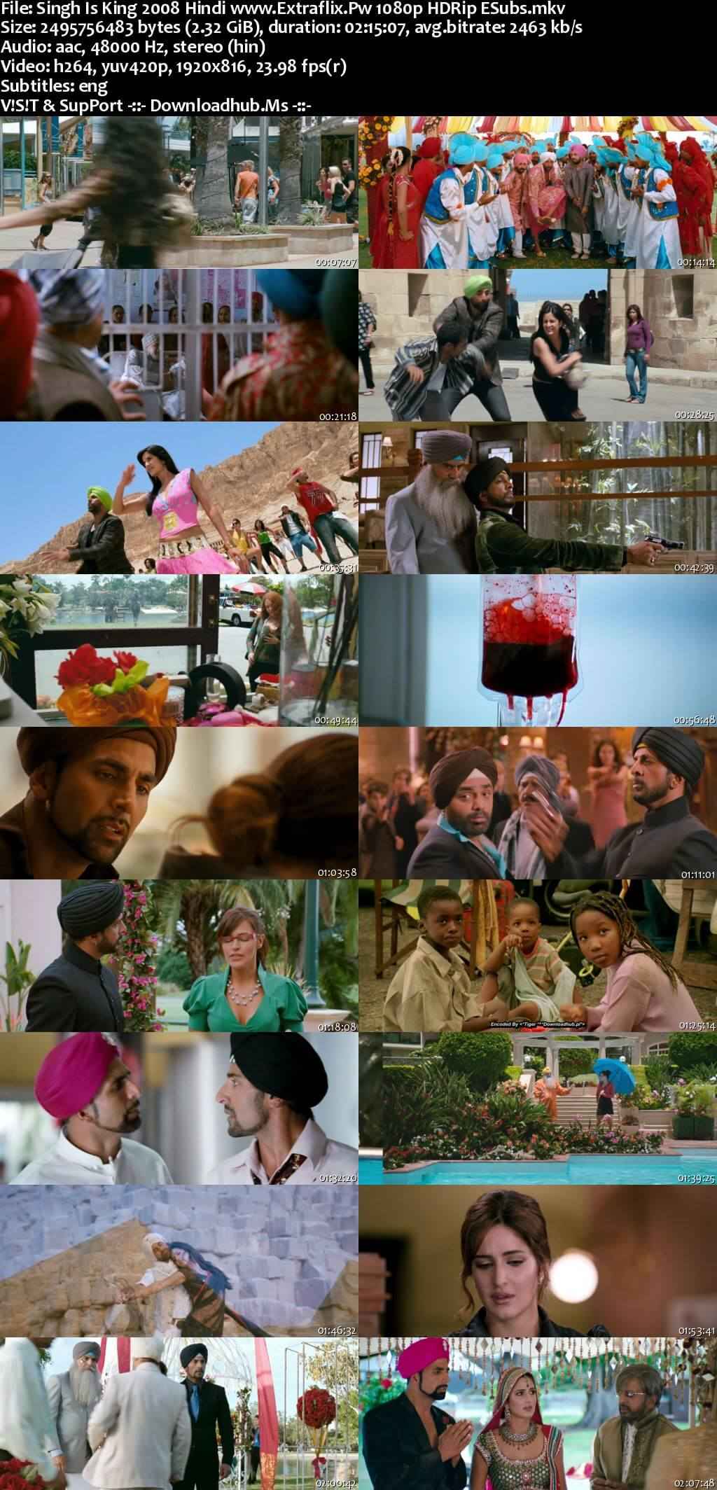 Singh Is King 2008 Hindi Movie DD2.0 1080p 720p 480p HDRip ESubs x264 HEVC