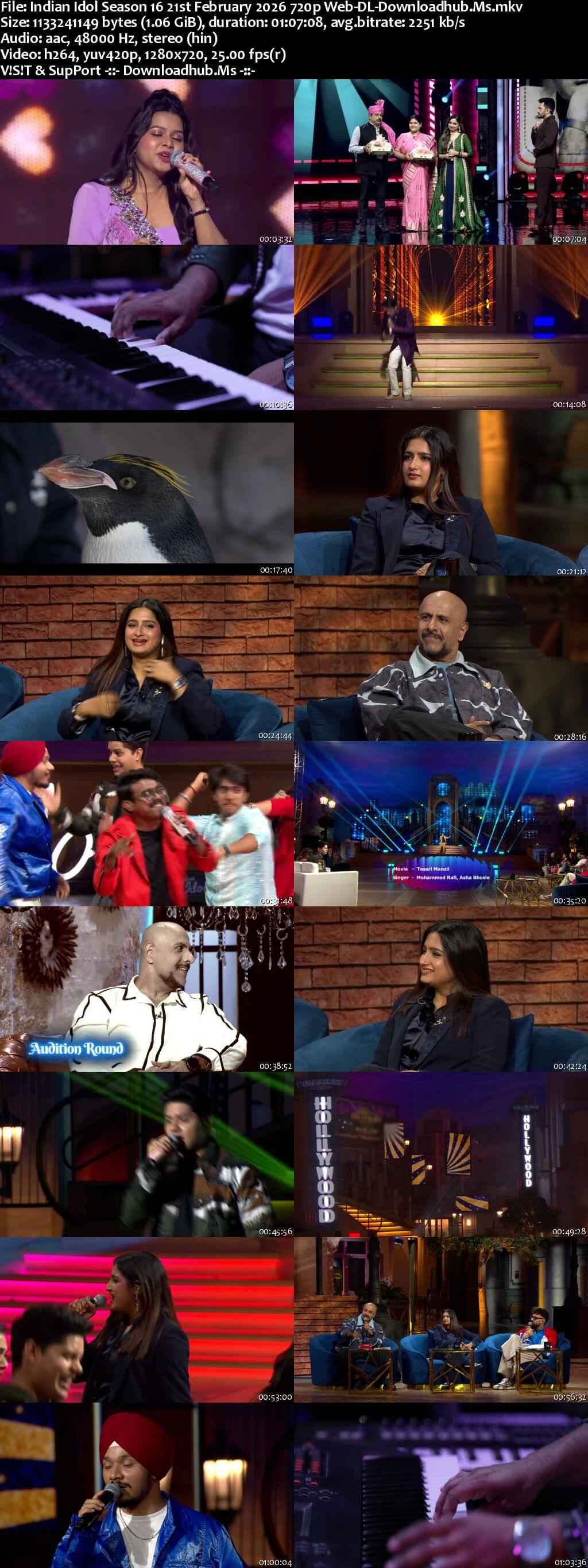 Indian Idol Season 16 21 February 2026 Episode 38 Web-DL 720p 480p