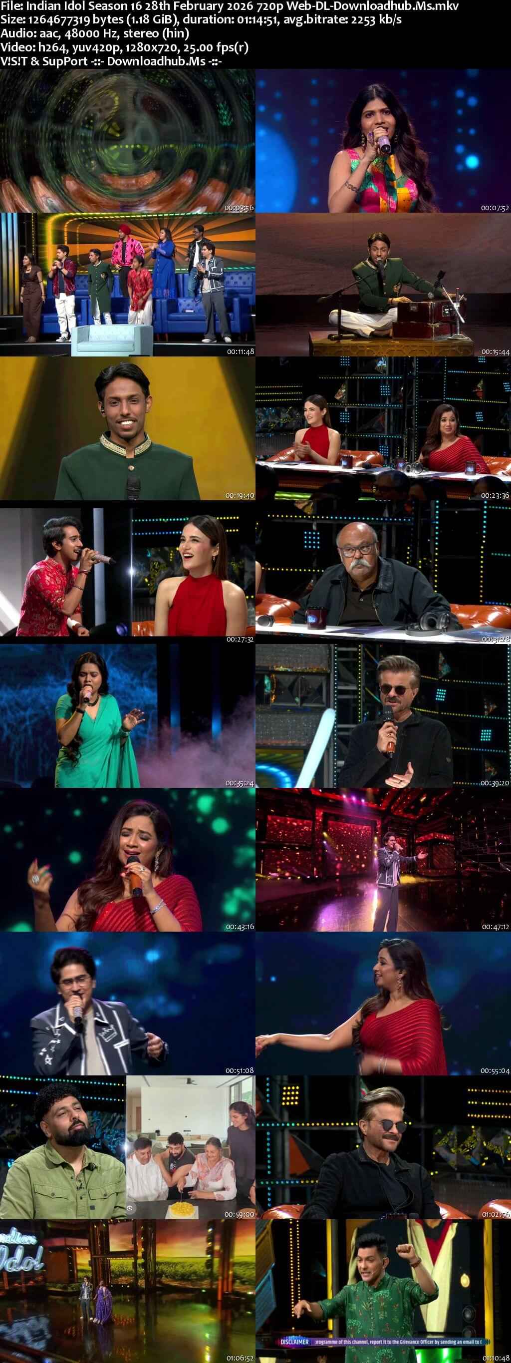 Indian Idol Season 16 28 February 2026 Episode 40 Web-DL 720p 480p