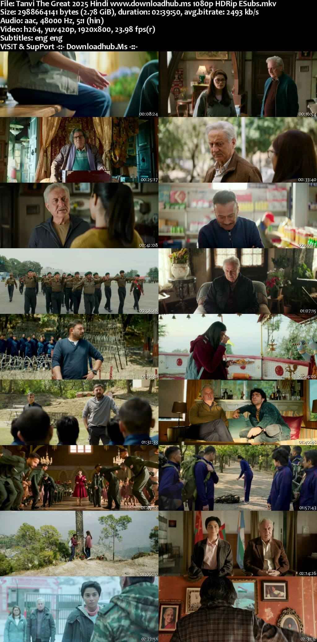Tanvi The Great 2025 Hindi Movie DD5.1 1080p 720p 480p HDRip ESubs x264 HEVC