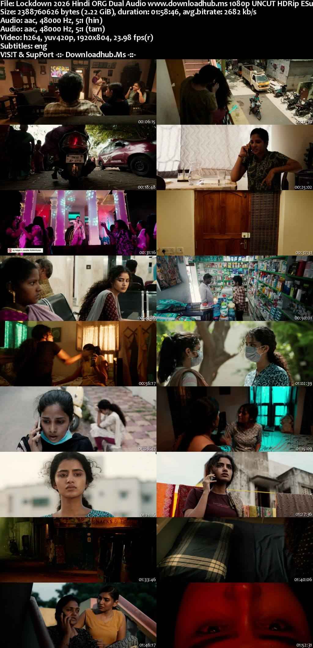 Lockdown 2026 Hindi ORG Dual Audio Movie DD5.1 1080p 720p 480p UNCUT HDRip ESubs x264 HEVC