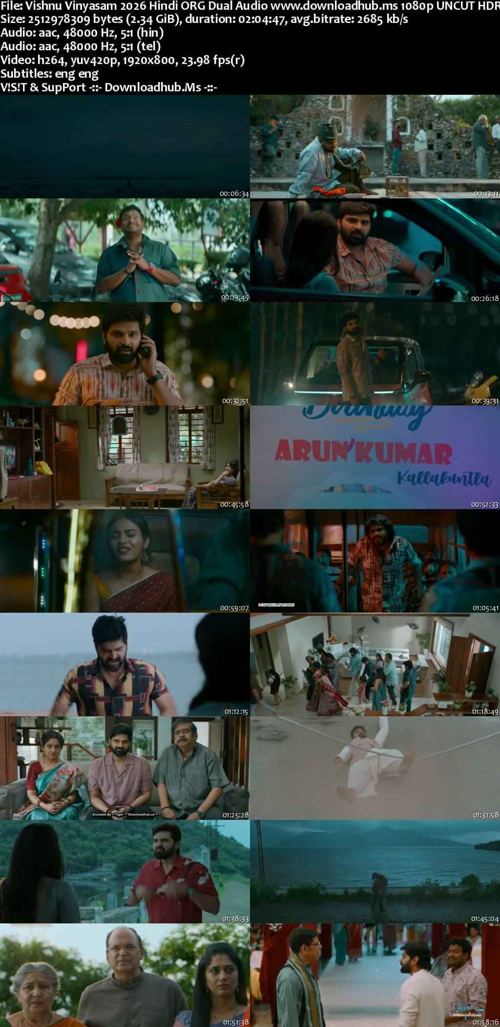 Vishnu Vinyasam 2026 Hindi ORG Dual Audio Movie DD5.1 4k 1080p 720p 480p UNCUT HDRip ESubs x264 HEVC