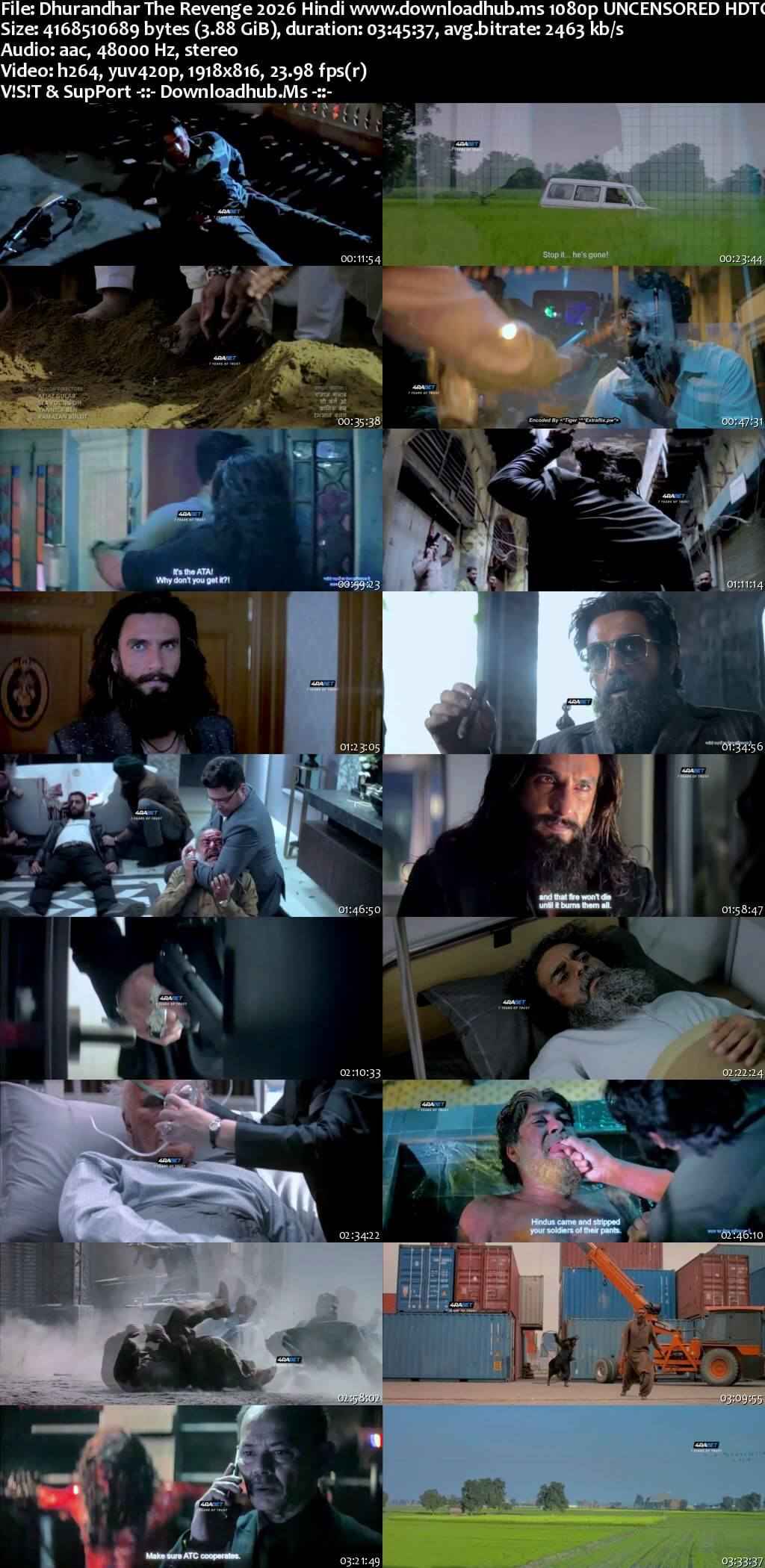 Dhurandhar The Revenge 2026 Hindi Movie 1080p 720p 480p HDTC HC-ESubs x264 HEVC