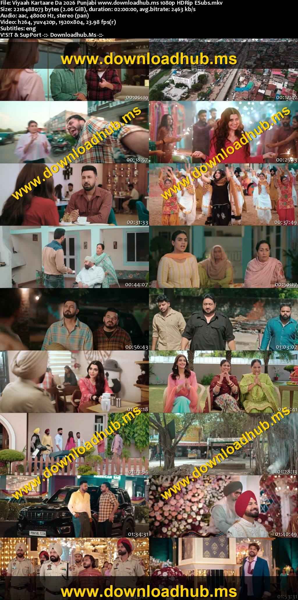 Viyaah Kartaare Da 2026 Punjabi Movie DD2.0 1080p 720p 480p HDRip ESubs x264 HEVC