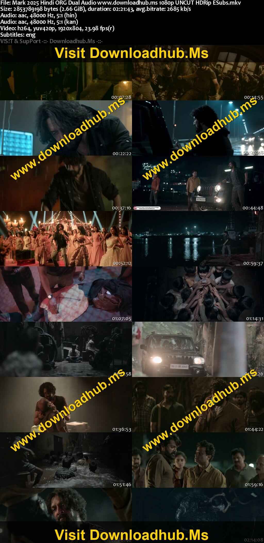 Mark 2025 Hindi ORG Dual Audio Movie DD5.1 4k 1080p 720p 480p UNCUT HDRip ESubs x264 HEVC