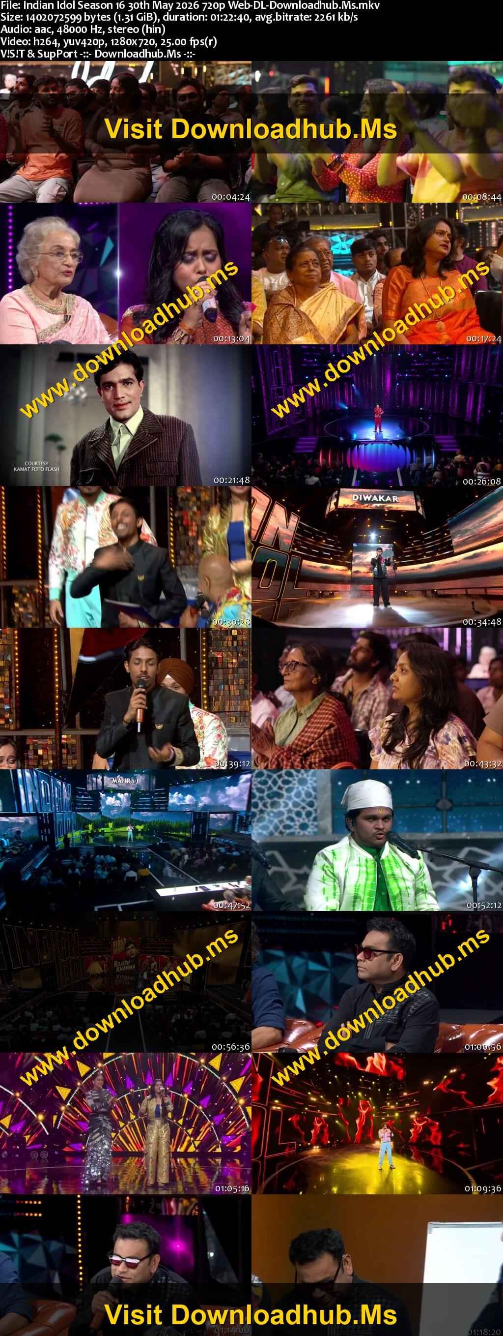 Indian Idol Season 16 30 May 2026 Episode 65 Web-DL 720p 480p