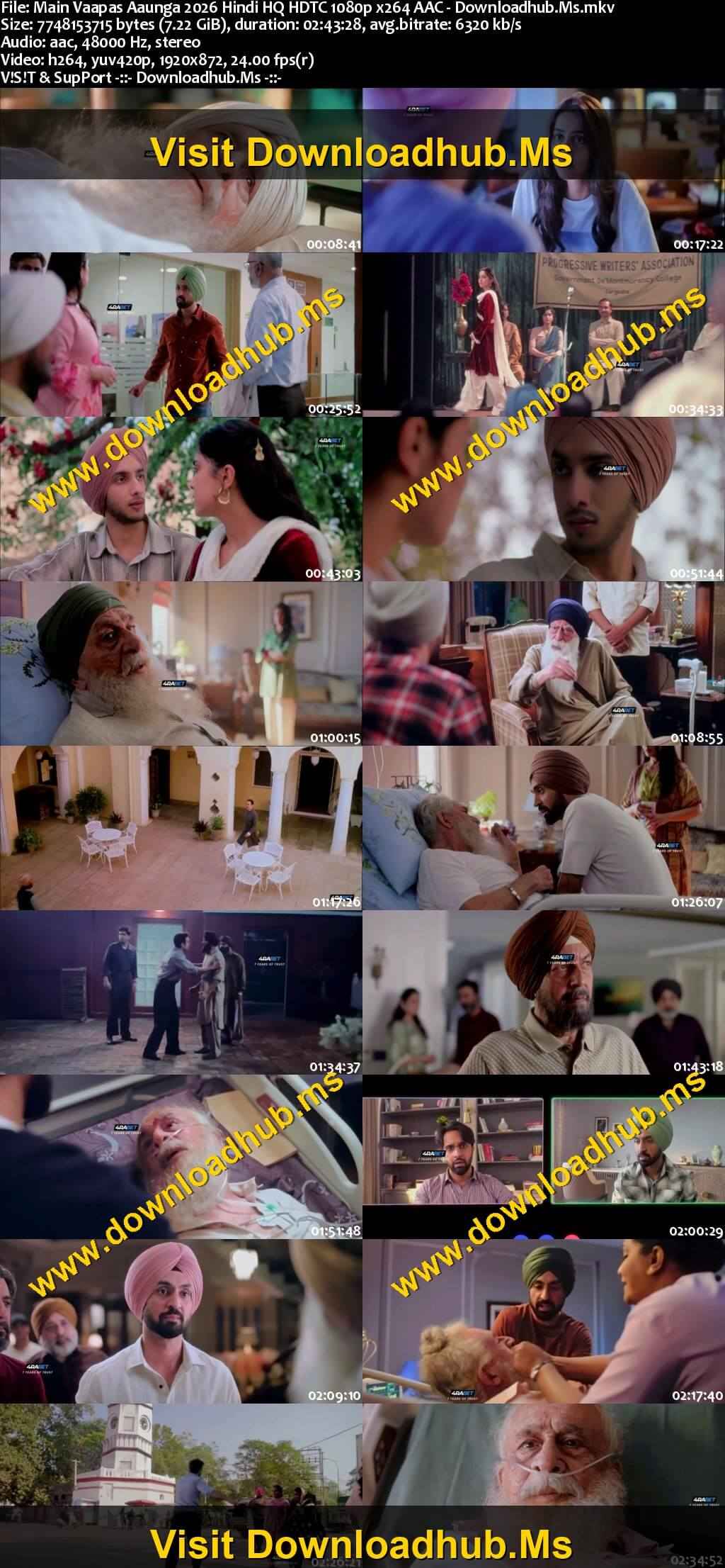 Main Vaapas Aaunga 2026 Hindi Movie 1080p 720p 480p HDTC x264 HEVC