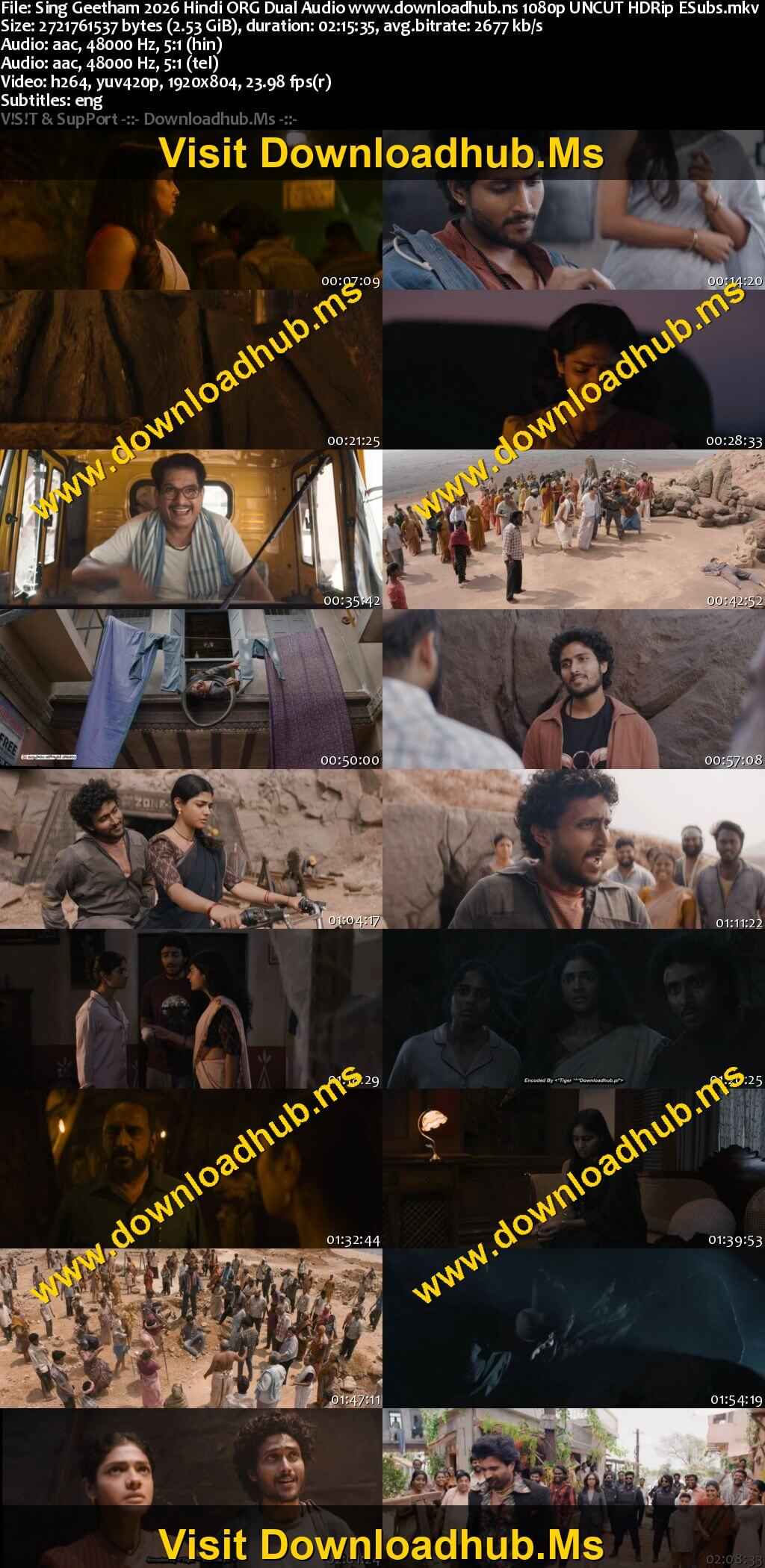 Sing Geetham 2026 Hindi ORG Dual Audio Movie DD5.1 1080p 720p 480p UNCUT HDRip ESubs x264 HEVC