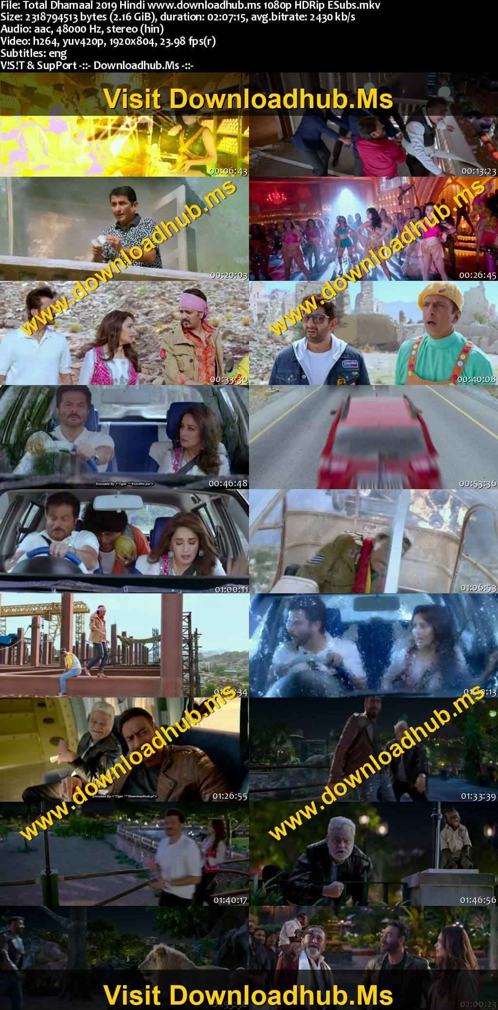 Total Dhamaal 2019 Hindi Movie DD2.0 1080p 720p 480p HDRip ESubs x264 HEVC