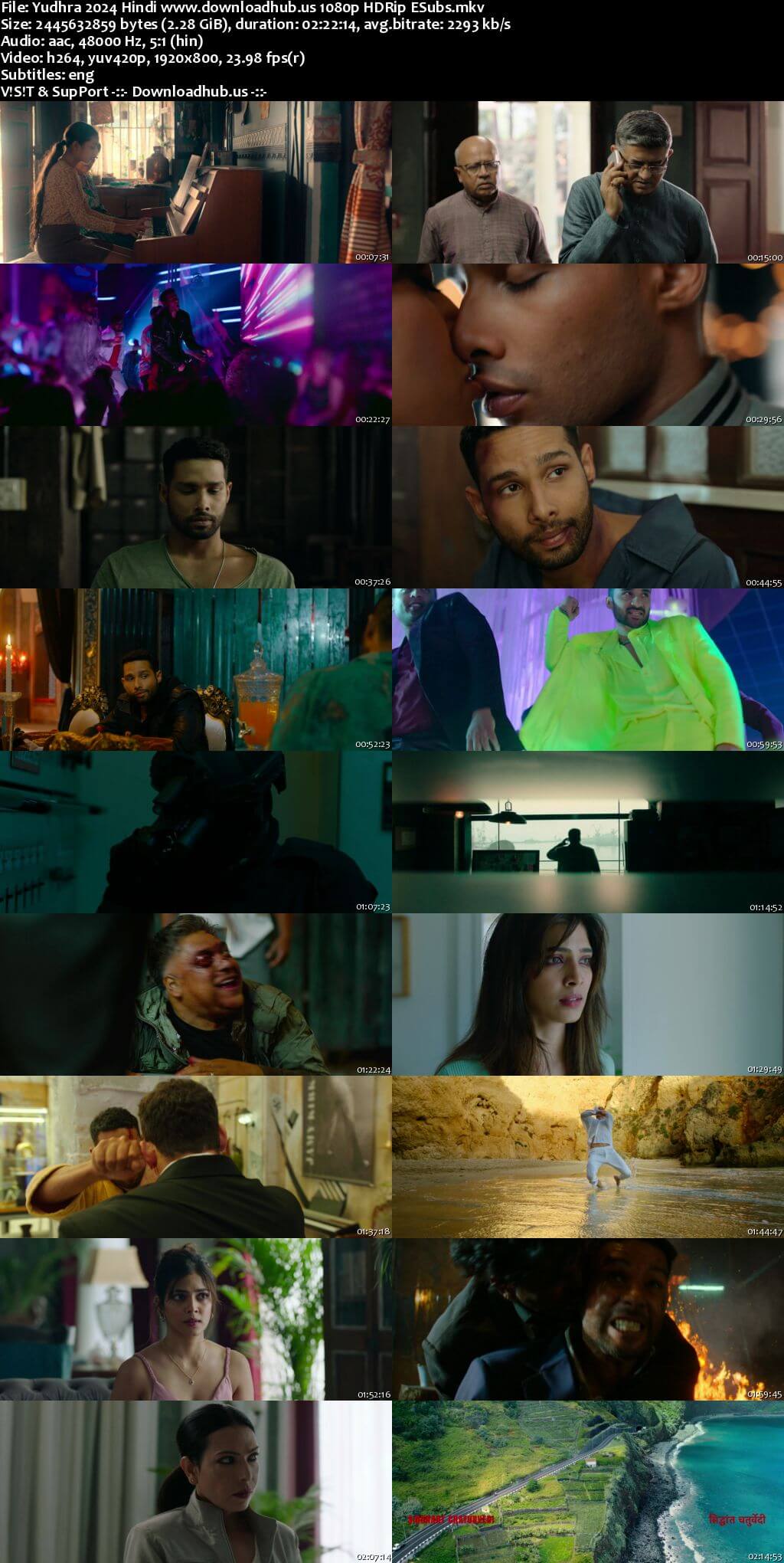 Yudhra 2024 Hindi Movie DD5.1 4k 1080p 720p 480p HDRip ESubs x264 HEVC